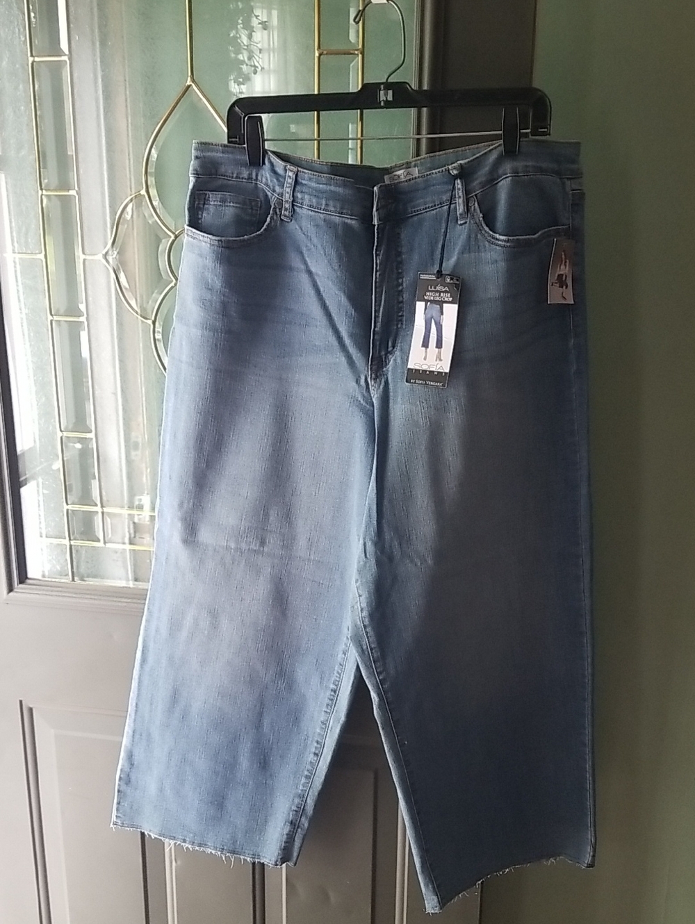 sofia by sofia vergara Light Blue Cropped Wide-Leg Jeans